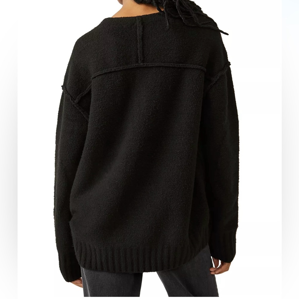 Free people care Eastwood tunic sweater large black